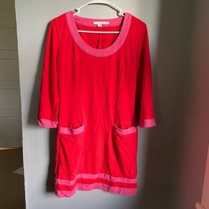 Boden Retro Style Colorblock Long Sleeve Dress